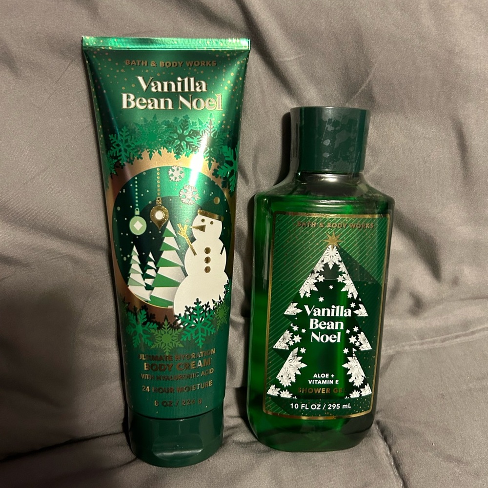 Brand New Vanilla Bean Noel Body Cream and Shower Gel